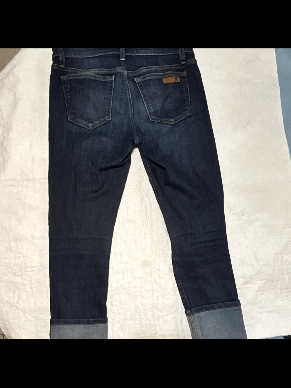 Joe's Jeans Dark Blue Boyfriend Cuffed Jeans - Picture 2 of 6